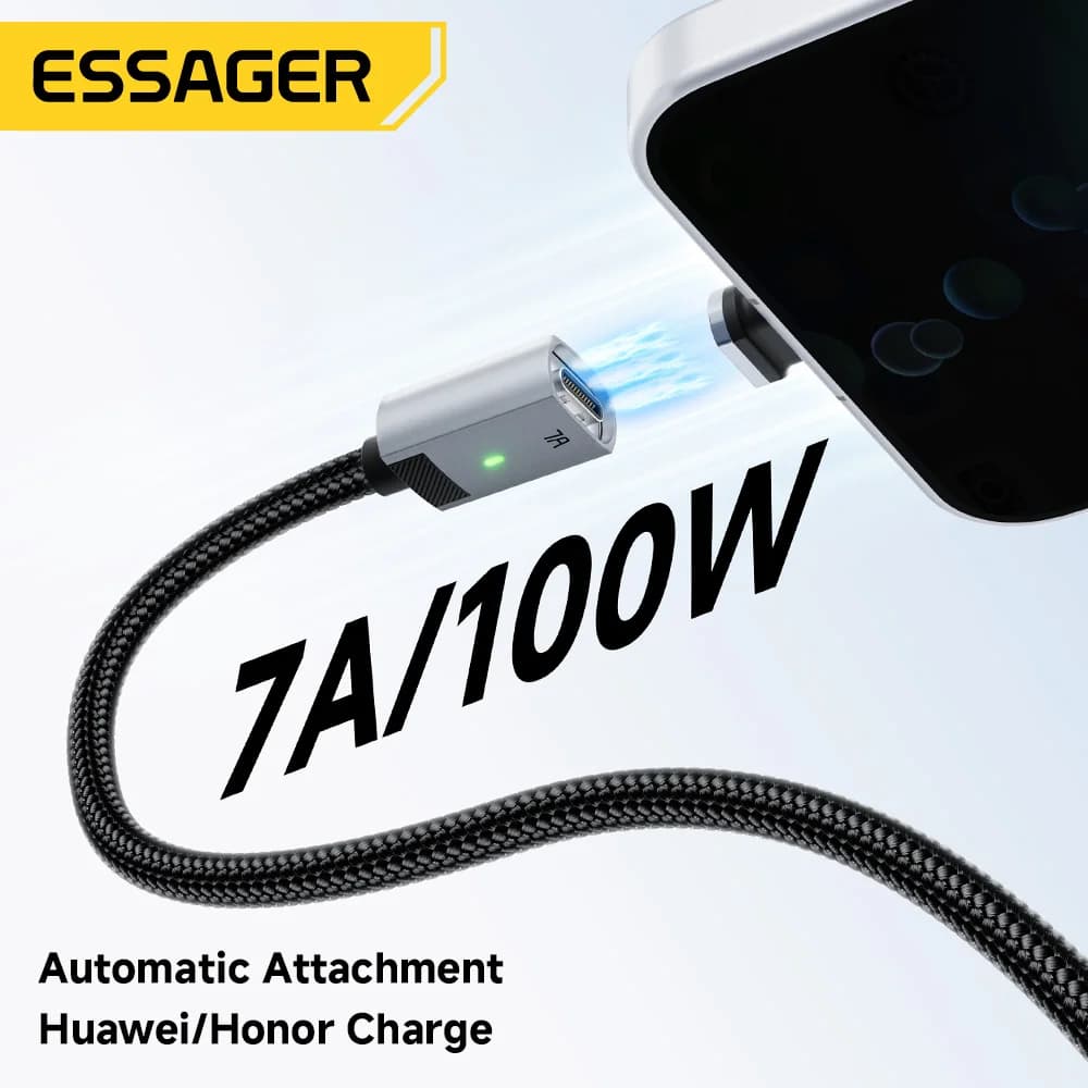 Cavo Ricarica Rapida USB-C Magnetico 100W 7A