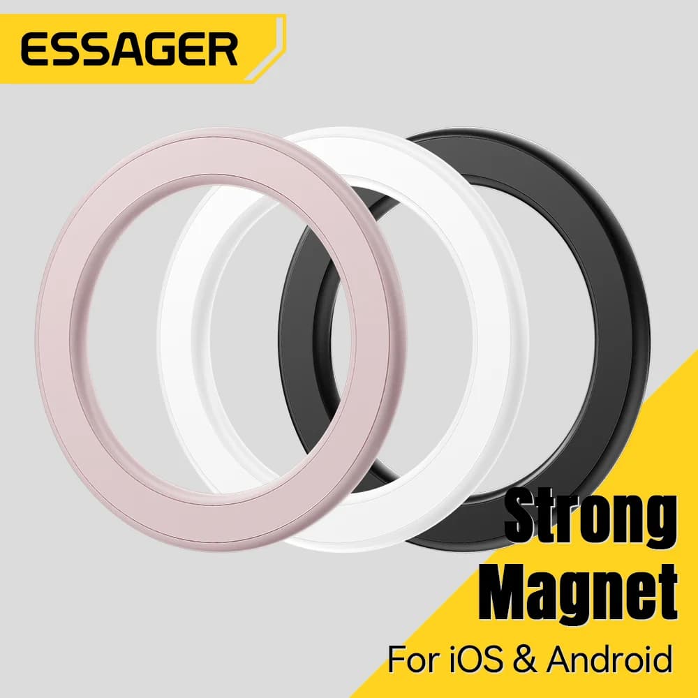 Adesivo ad Anello Magnetico in Metallo per Ricarica MagSafe