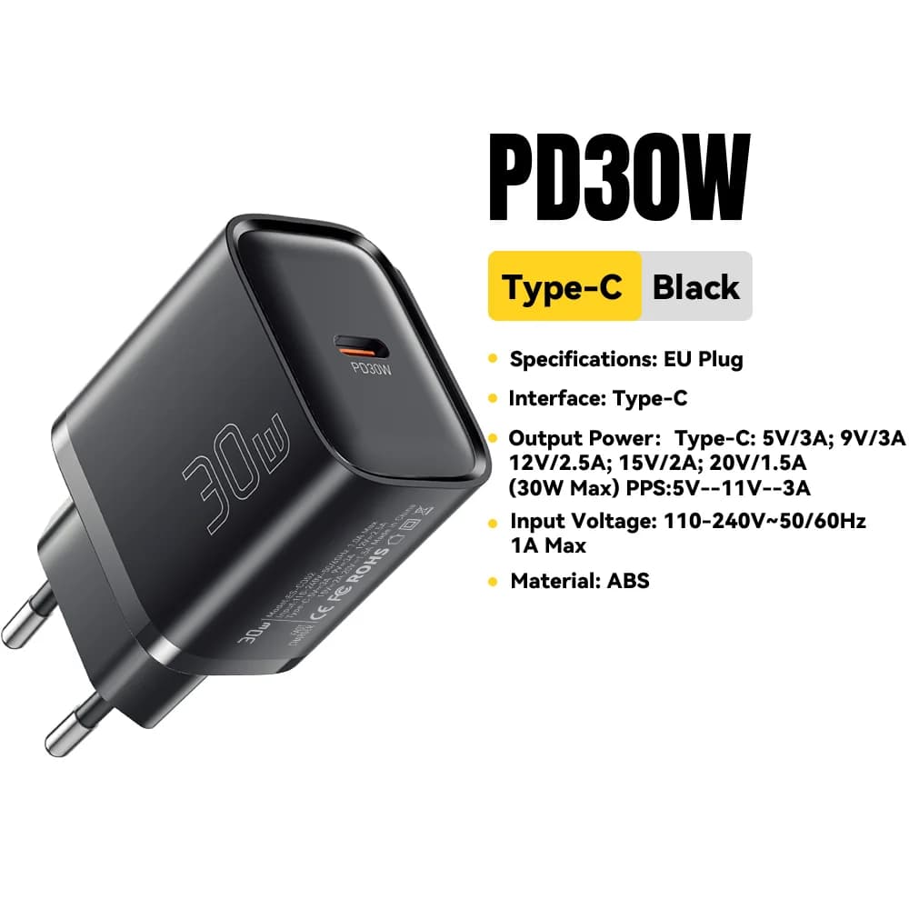 Caricatore Rapido Mini USB-C PD 30W