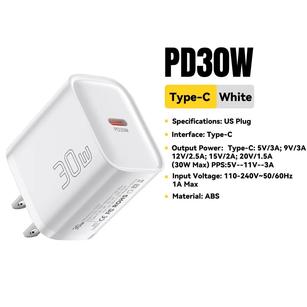 Caricatore Rapido Mini USB-C PD 30W