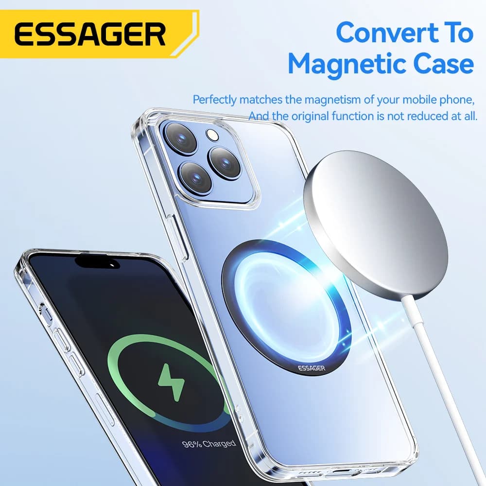 Anello magnetico universale in metallo per ricarica wireless