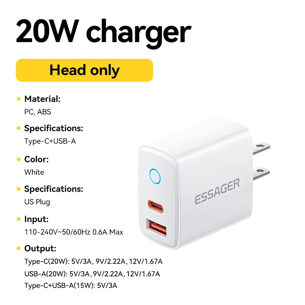 Power Bank Portatile con Ricarica Rapida PD 20W