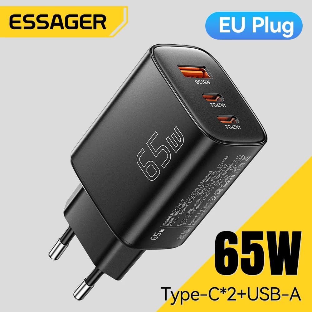 Caricatore USB-C GaN 65W con Quick Charge 4.0