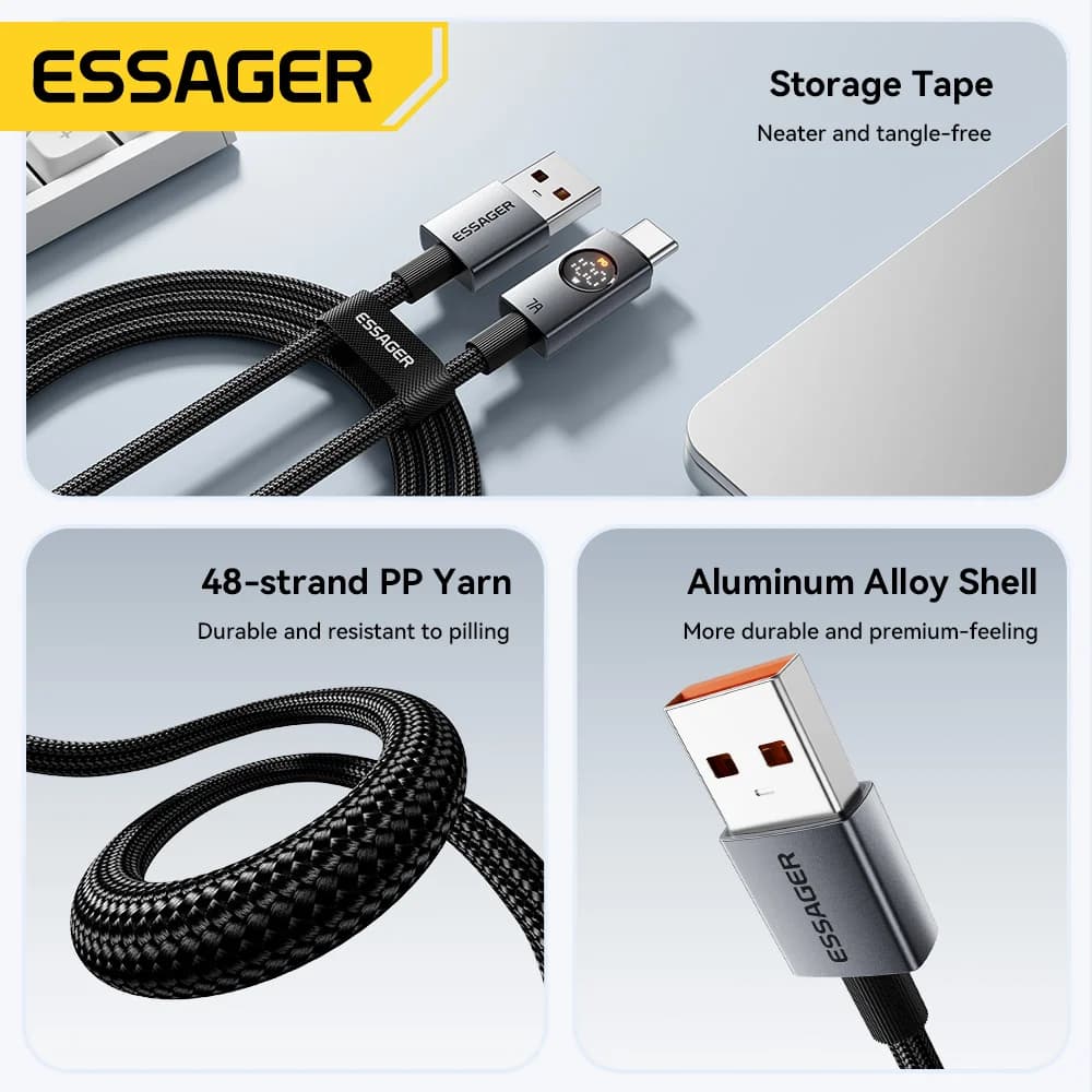 Cavo USB-C 7A 100W con Display Digitale