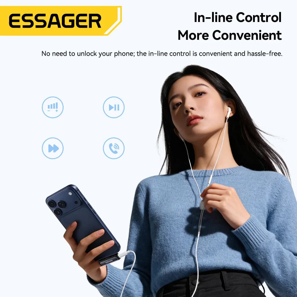 Adattatore audio e ricarica da USB-C a 3,5 mm