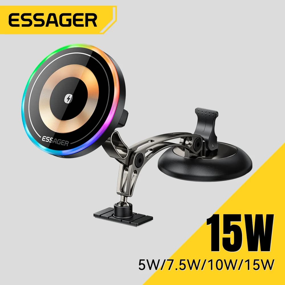 Supporto Auto Wireless Magnetico 15W con Rotazione