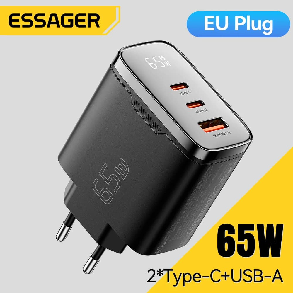 Caricatore USB-C GaN 65W con Display Digitale