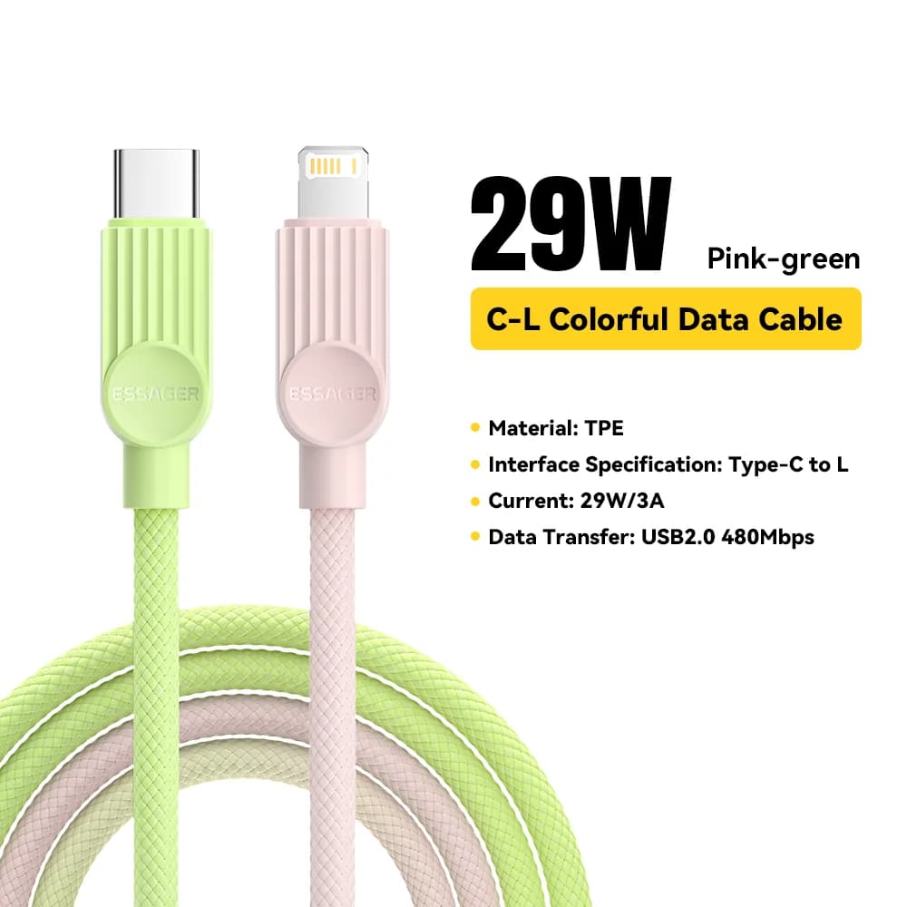Cavo di ricarica rapida USB-C a Lightning colorato