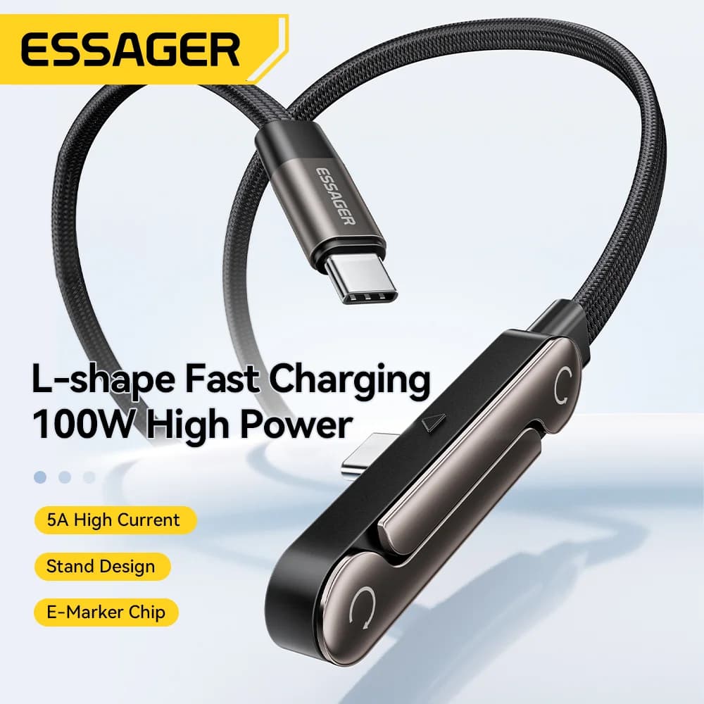 Cavo USB Type-C pieghevole da 100W con supporto per telefono