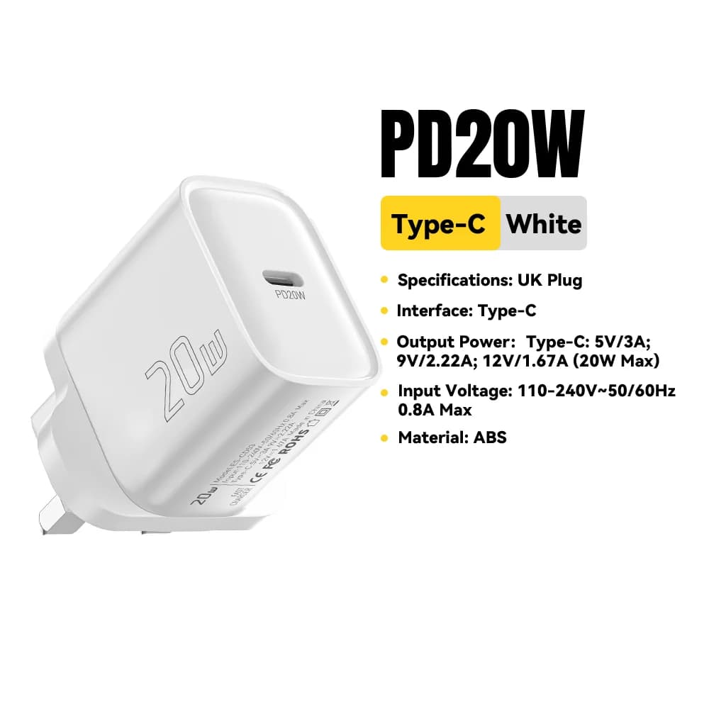 Caricatore da Parete Mini USB-C PD da 20W
