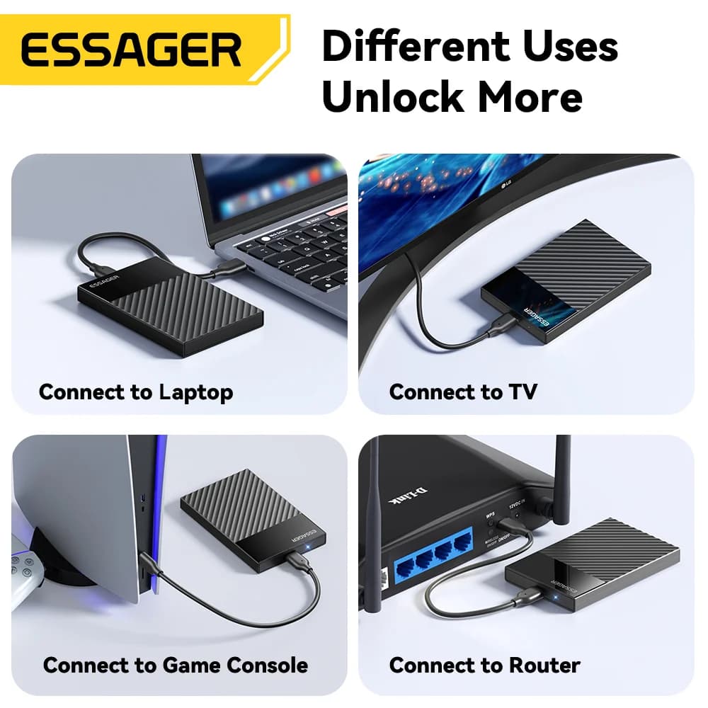 Case USB 3.0 SATA SSD/HDD da 2,5 pollici