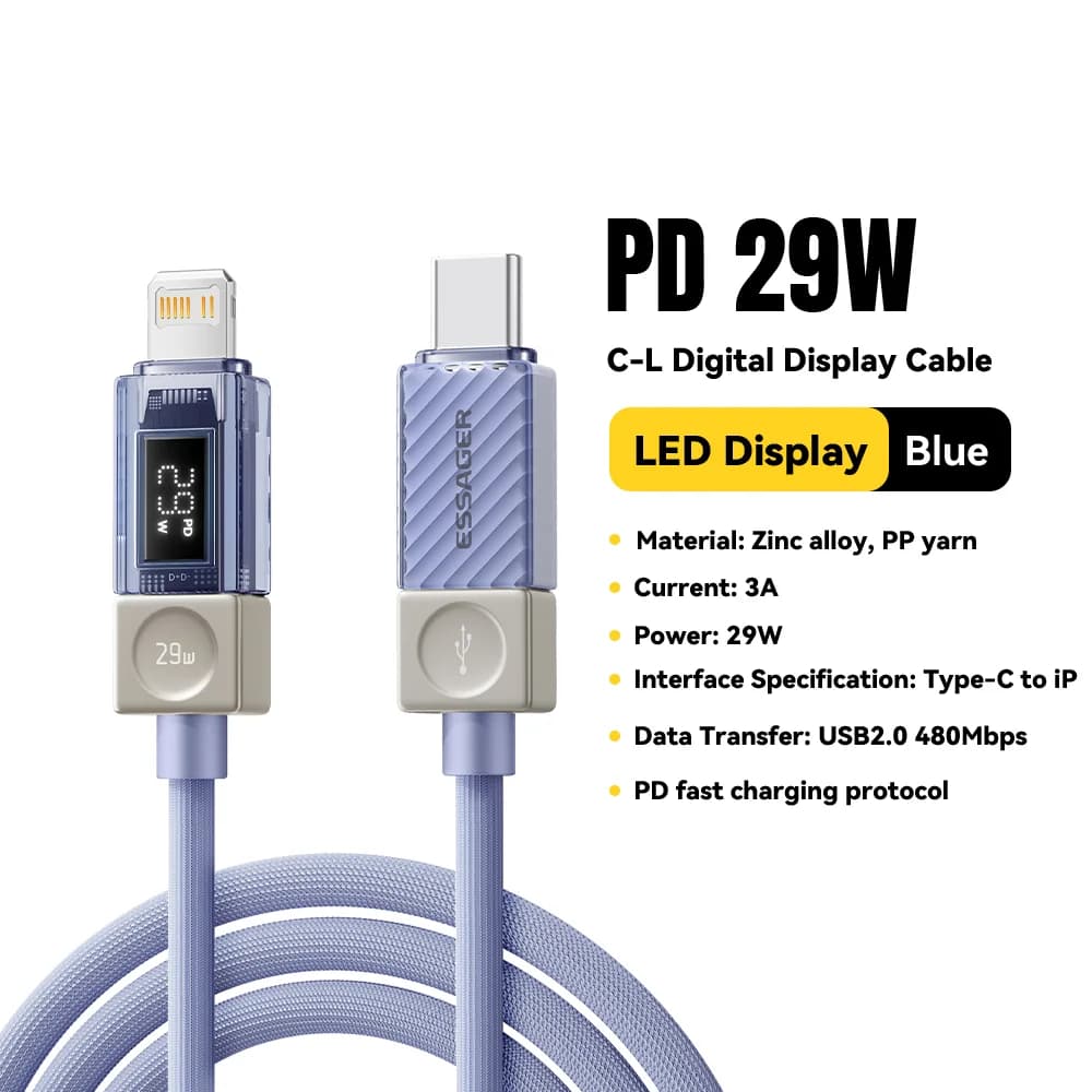 Cavo da USB-C a Lightning con Display Digitale