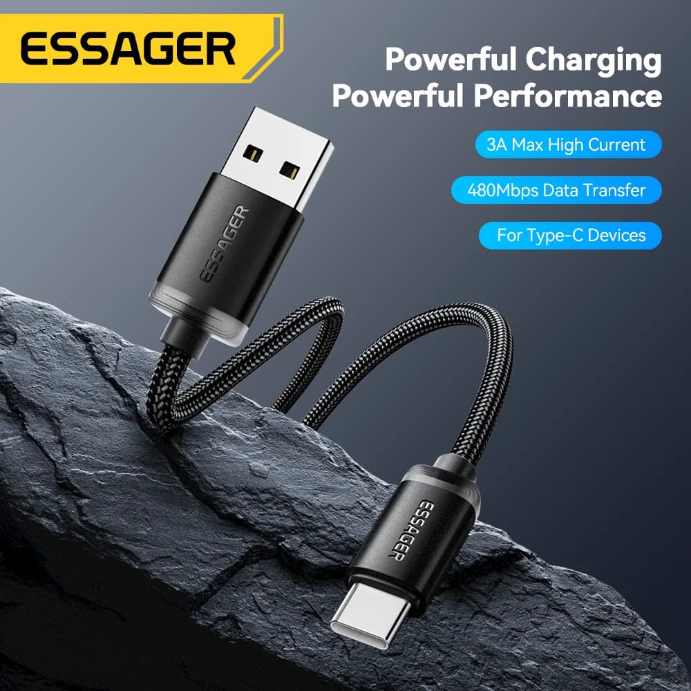 Cavo dati e ricarica rapida USB-A a USB-C 3A