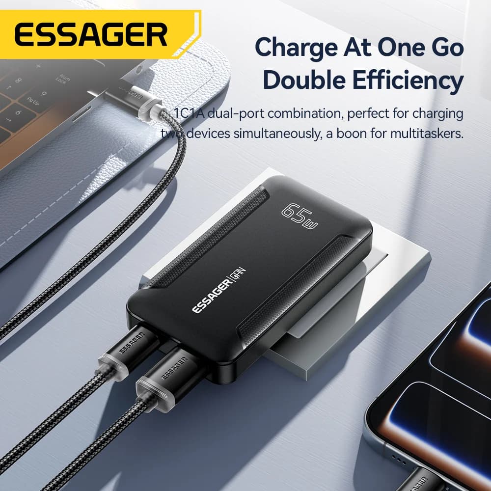 Caricatore da Viaggio Ultra Sottile 65W GaN con PD 3.0