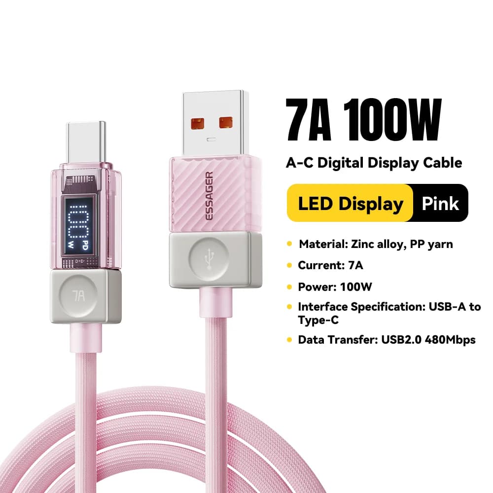 Cavo USB-C da 240W con display LED e PD 3.1 100W