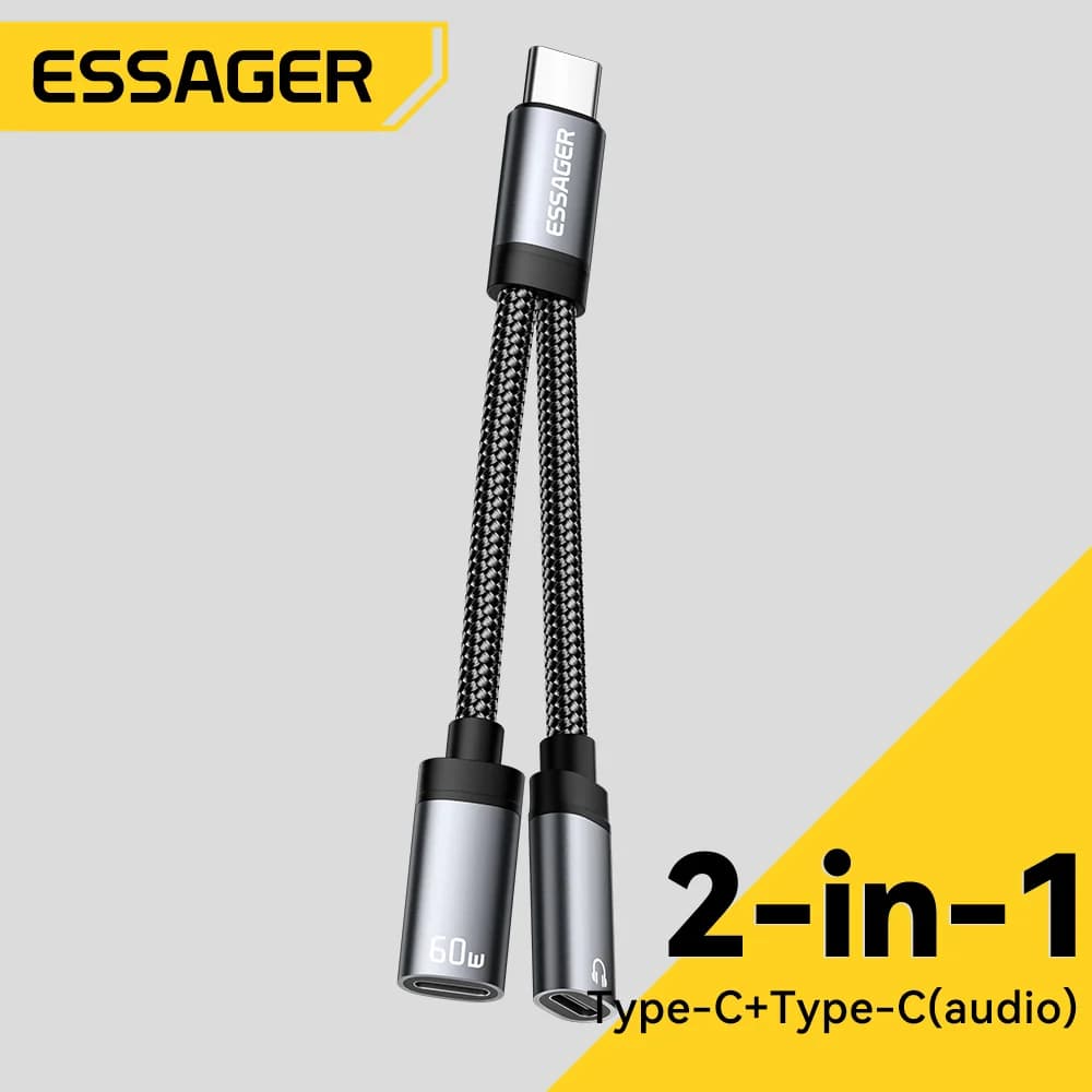 Adattatore da USB-C a AUX 3.5mm e Ricarica