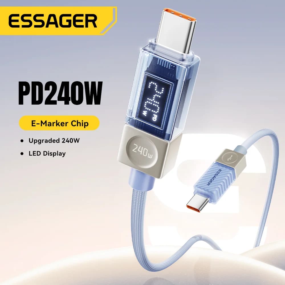Cavo USB-C da 240W con display LED e PD 3.1 100W