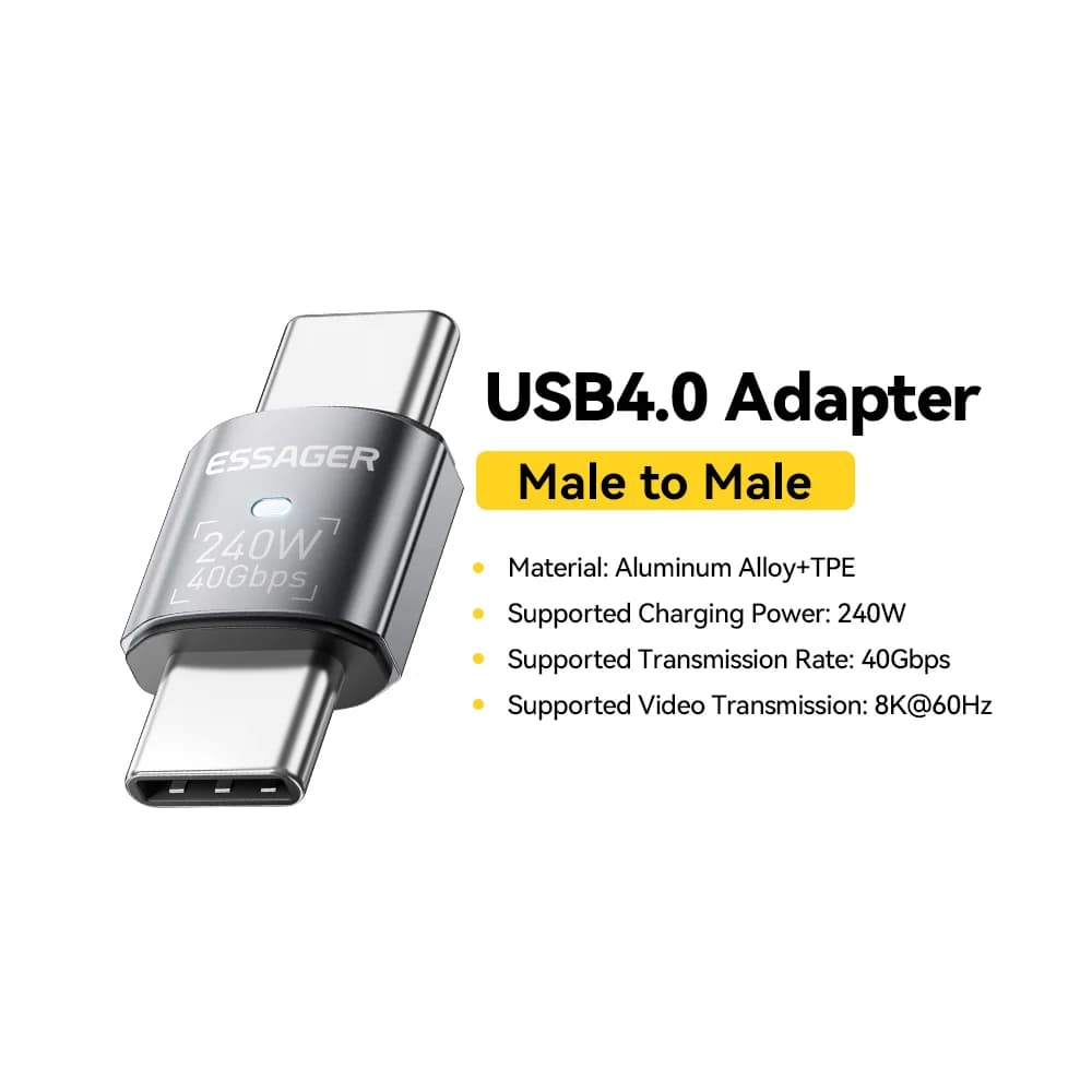 Adattatore Dati OTG USB4.0 240W 90 Gradi 8K
