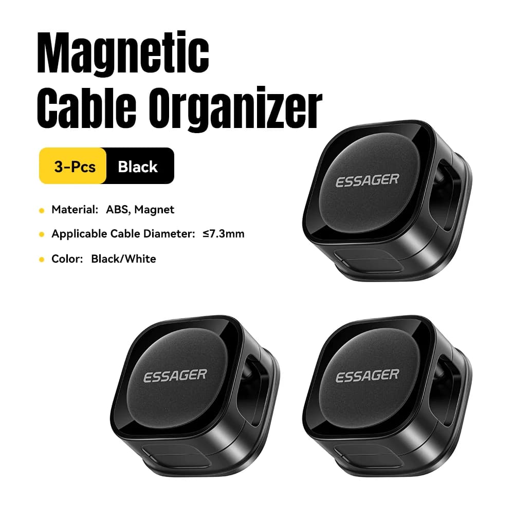 Clip magnetici regolabili per cavi da scrivania