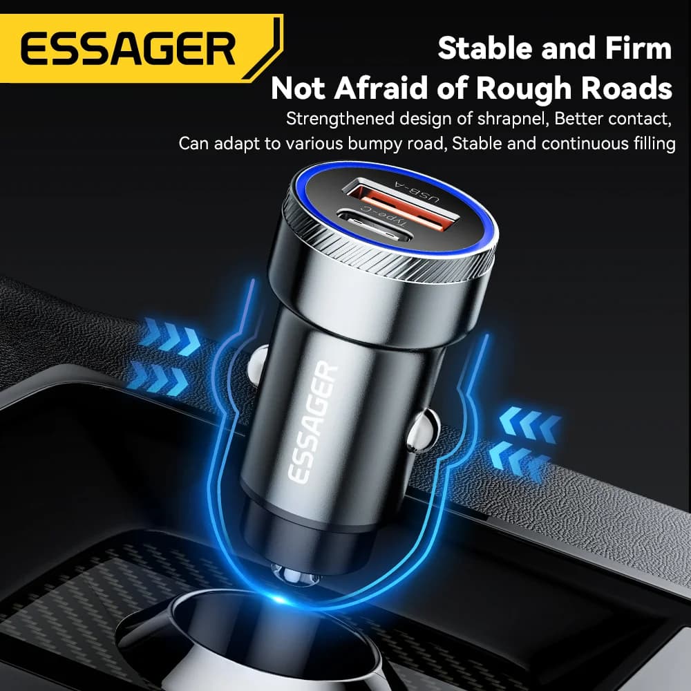 Caricatore Auto USB-C 54W, Ricarica Rapida 5A