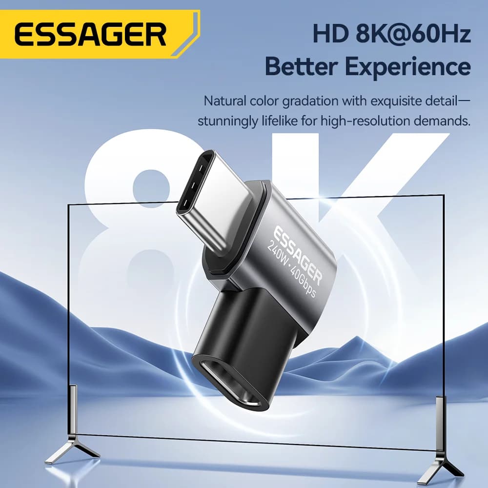 Adattatore Dati OTG USB4.0 240W 90 Gradi 8K