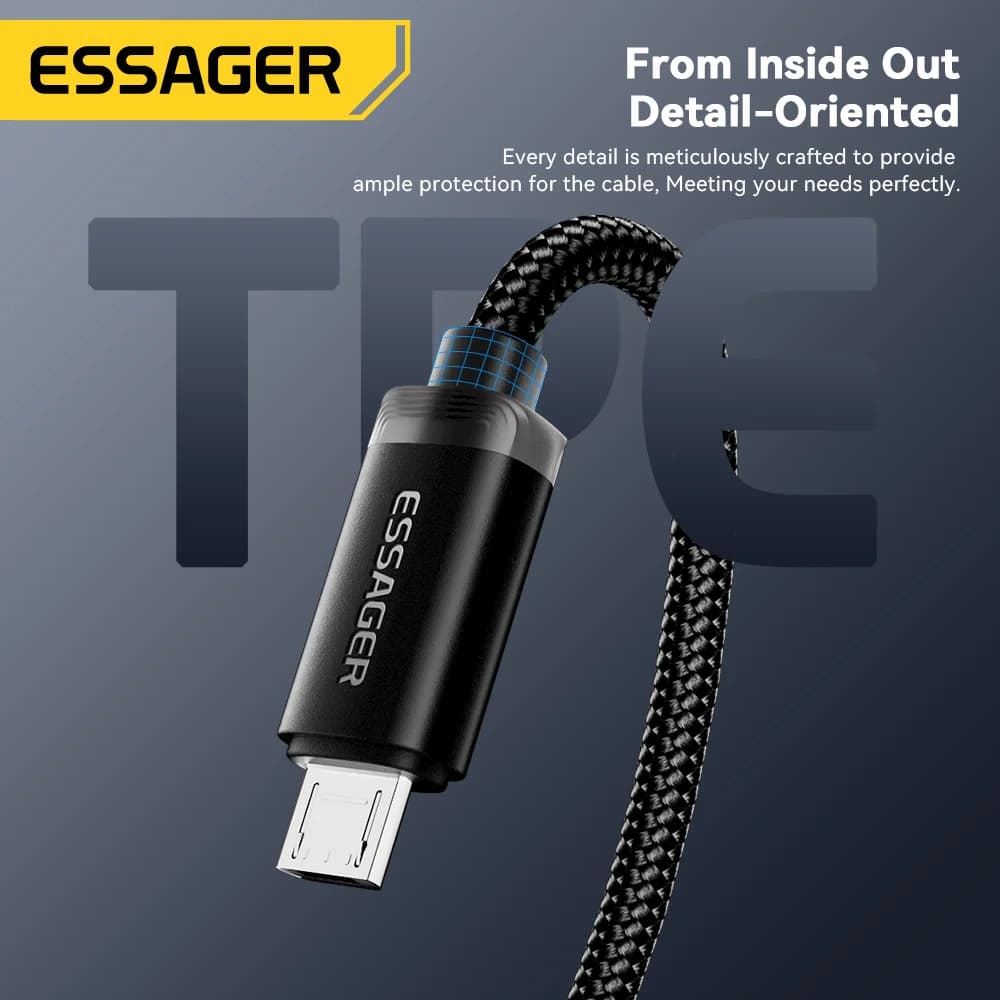 Cavo di ricarica rapida 2-in-1 USB Type-C e Micro USB