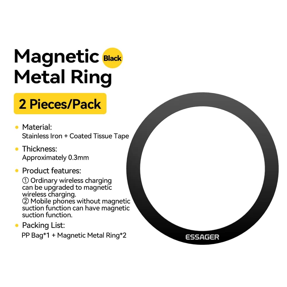 Anello magnetico universale in metallo per ricarica wireless