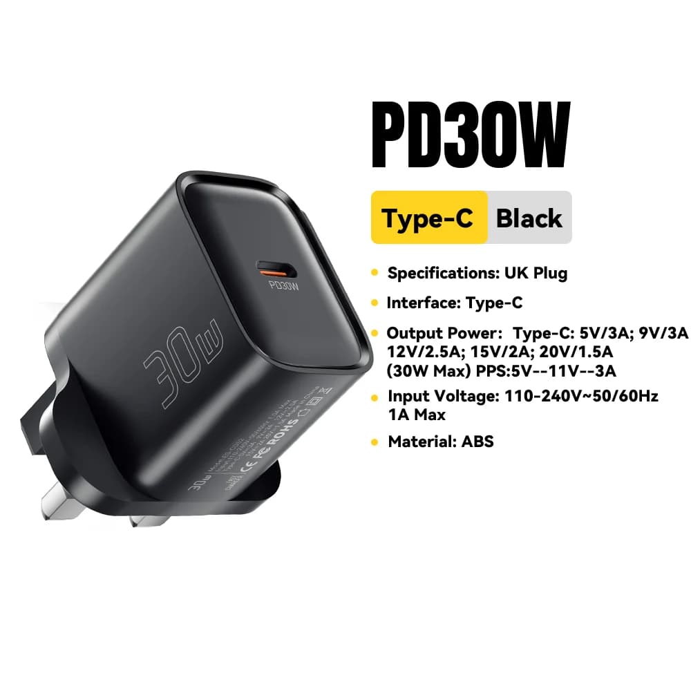 Caricatore Rapido Mini USB-C PD 30W