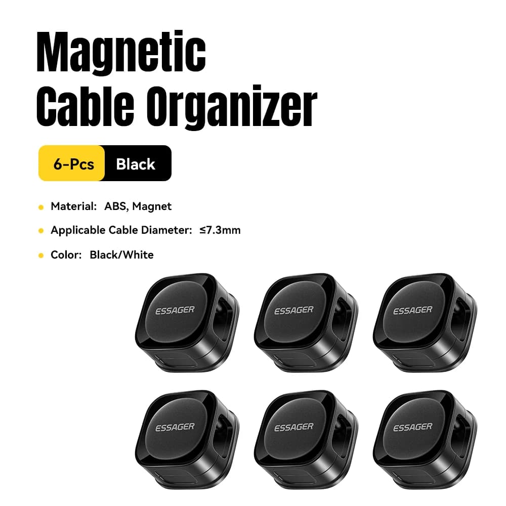 Clip magnetici regolabili per cavi da scrivania
