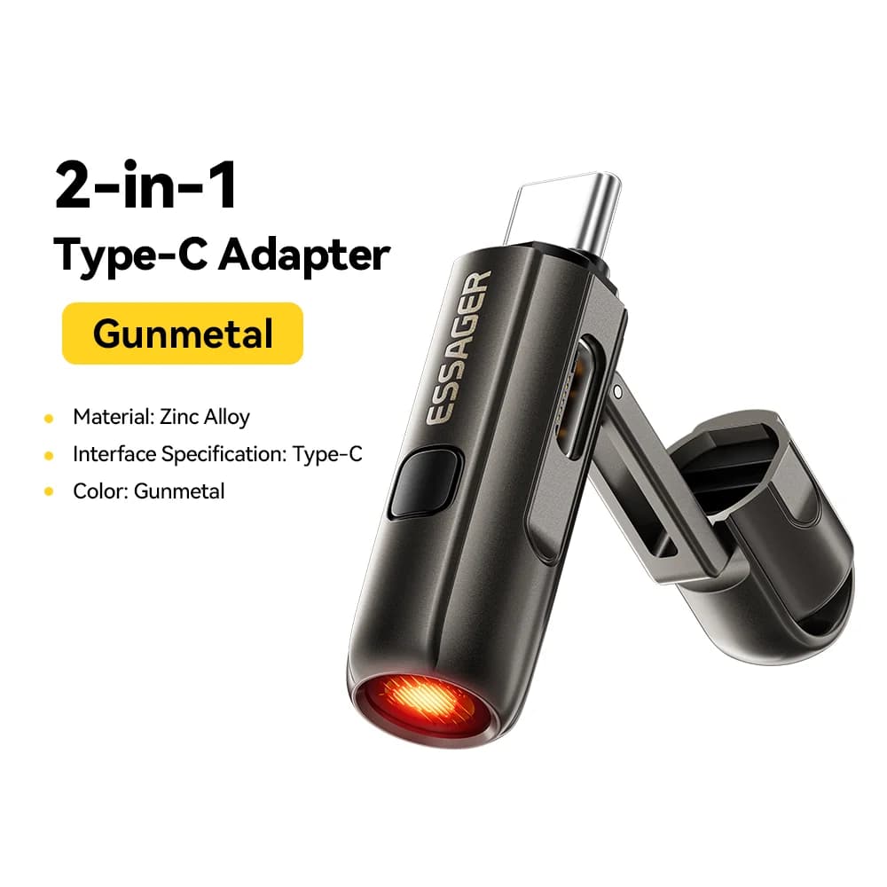 Accendino da sigaretta portatile e soffiatore d'aria 2-in-1 con USB-C