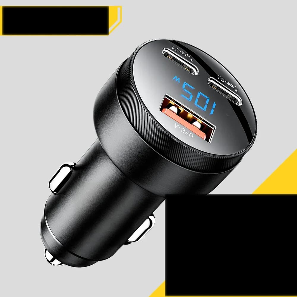 Caricatore auto USB 105W QC4.0 PD Ricarica rapida
