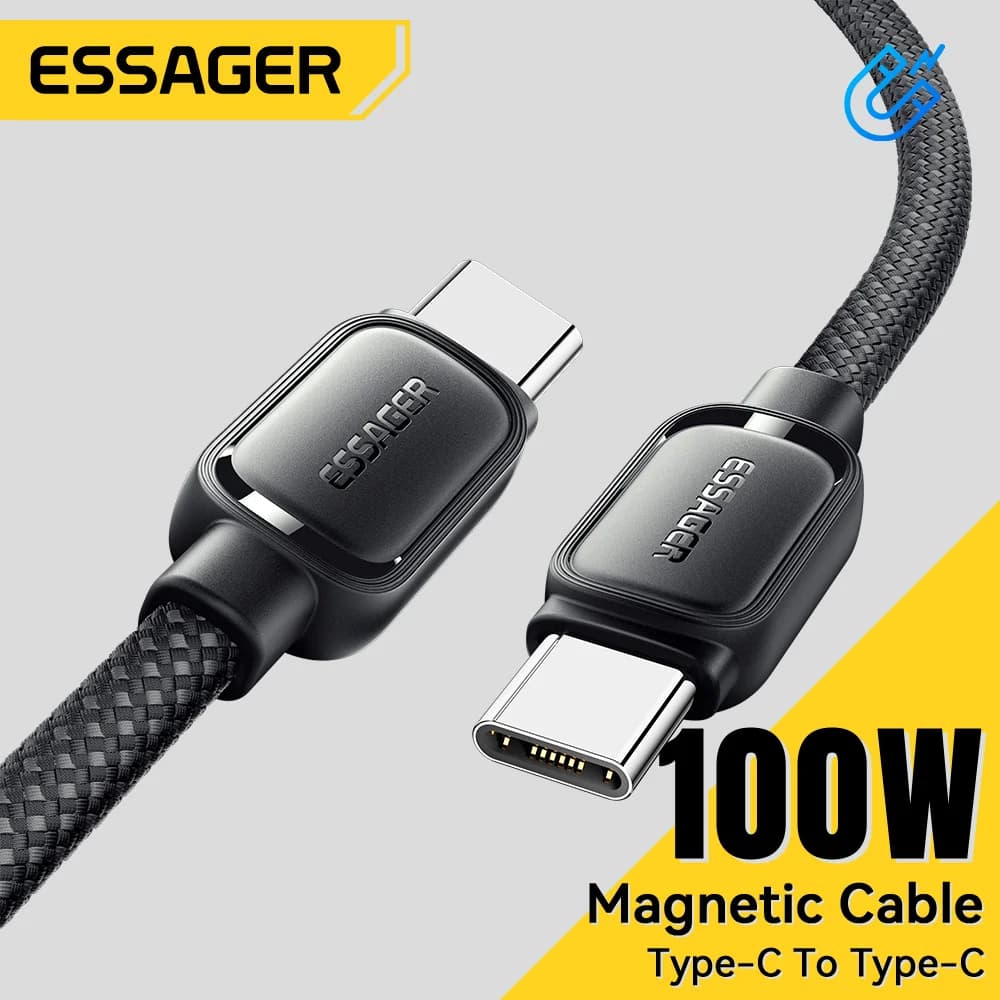 Cavo di Ricarica USB-C Magnetico Anti-Avvolgimento 100W