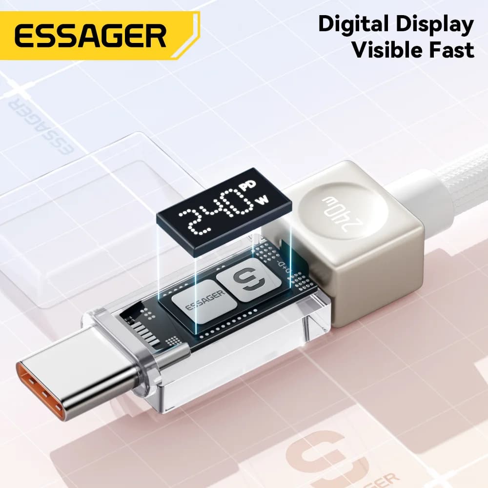 Cavo USB-C da 240W con display LED e PD 3.1 100W