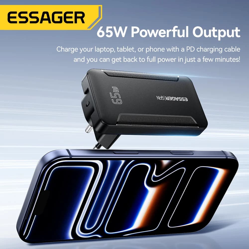 Caricatore da Viaggio Ultra Sottile 65W GaN con PD 3.0