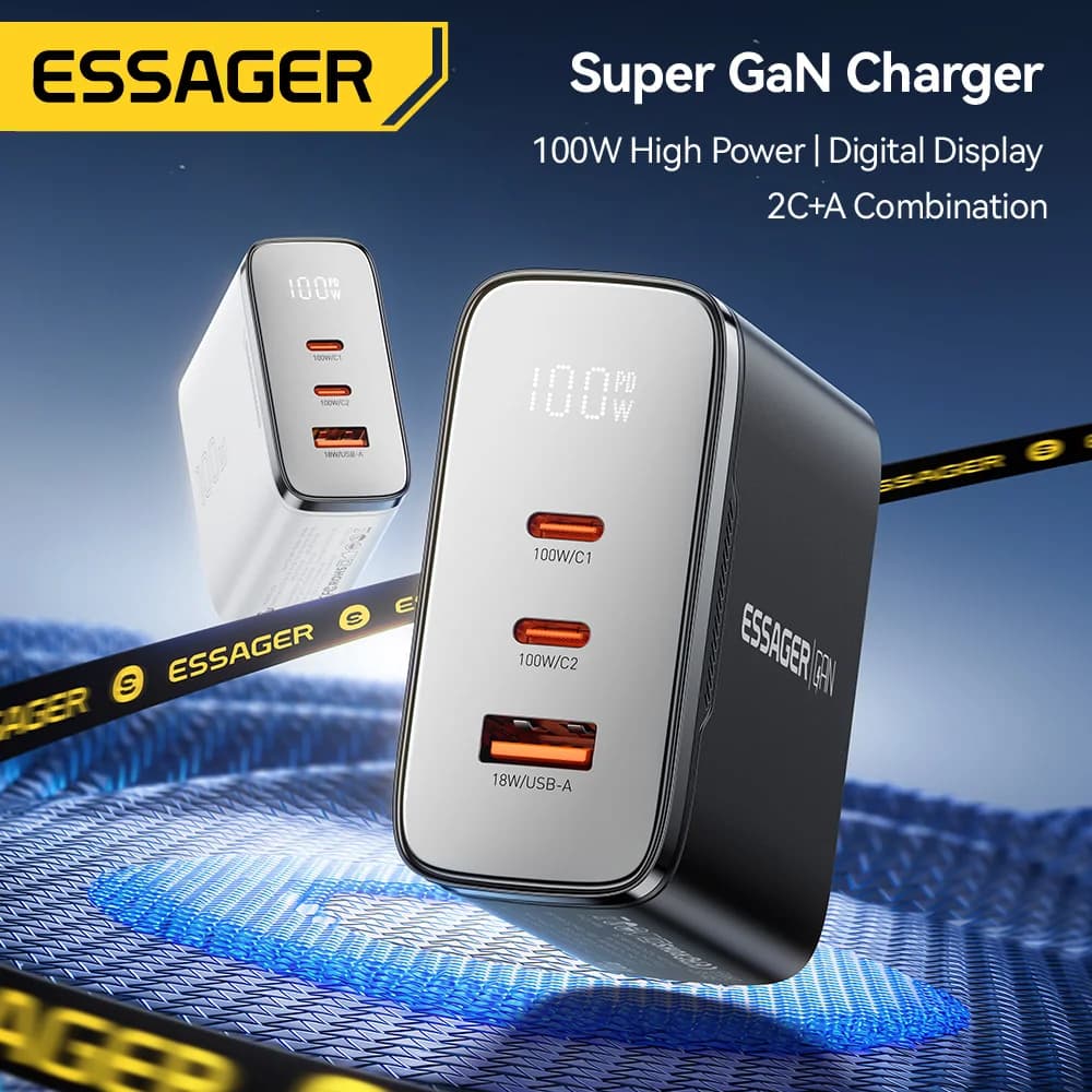 Caricatore USB-C GaN 100W con Display Digitale