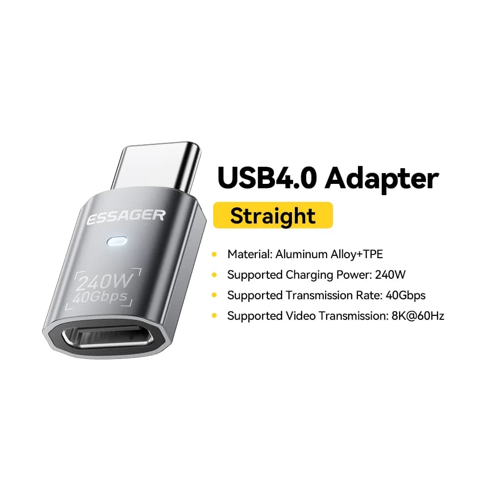 Adattatore Dati OTG USB4.0 240W 90 Gradi 8K