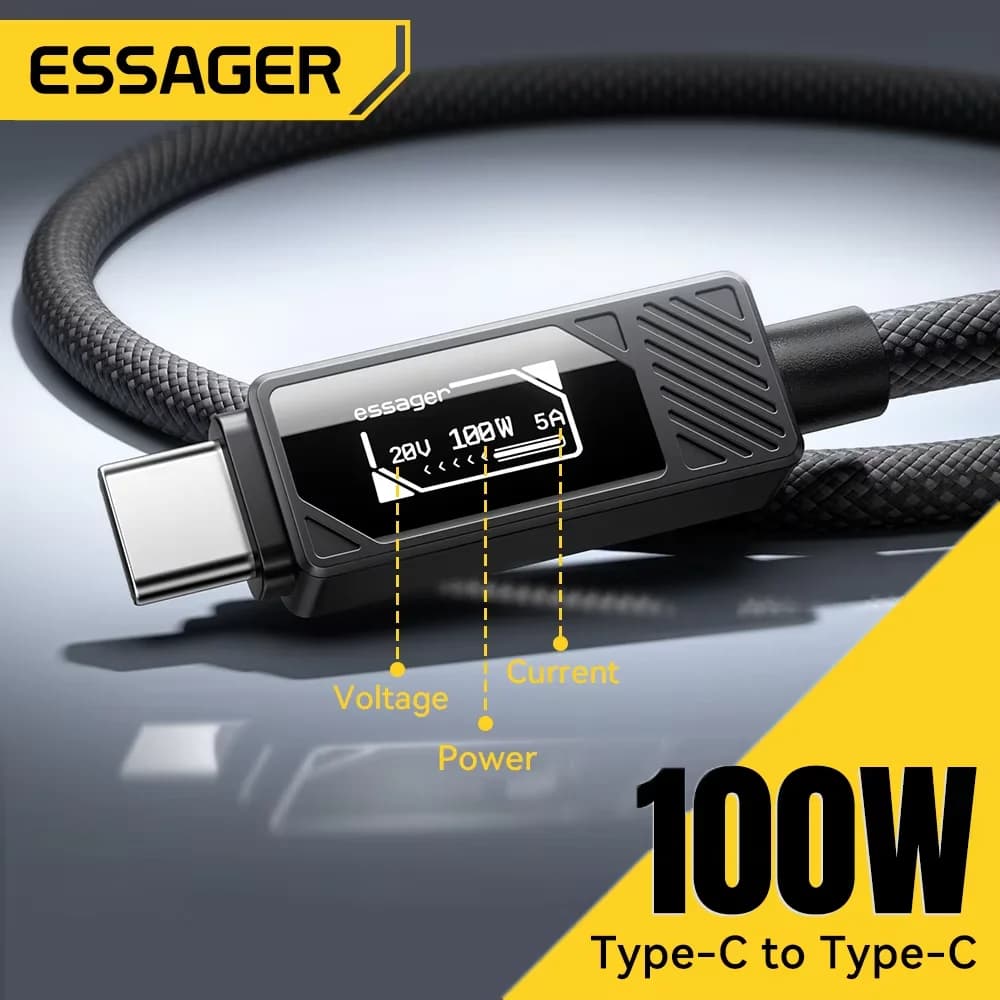 Cavo USB-C 100W con Display Digitale Ricarica PD