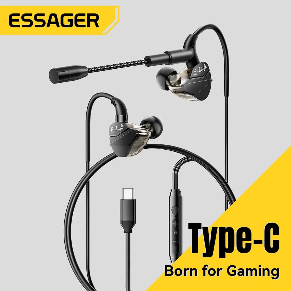 Auricolari da gaming con cavo e microfono USB-C/3.5mm
