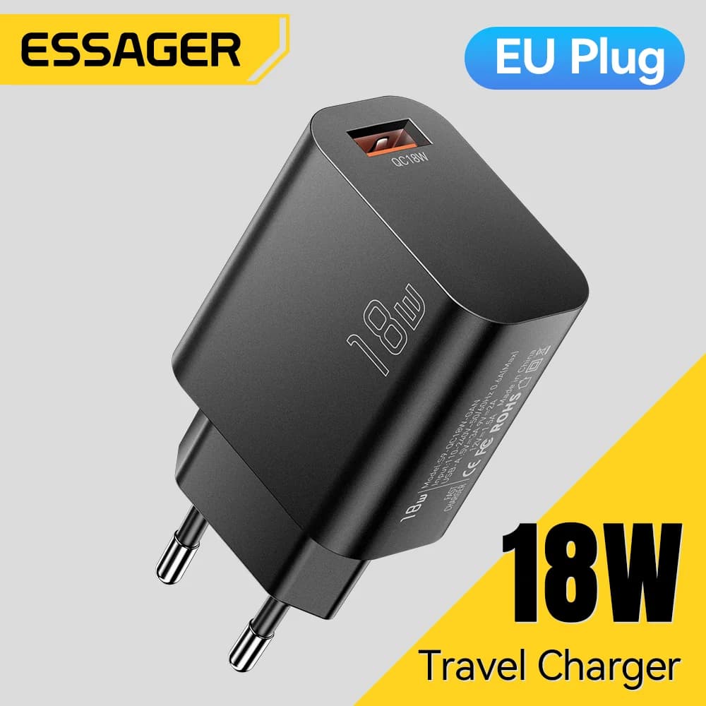 Caricatore da Parete USB-A QC 3.0 Rapido 18W
