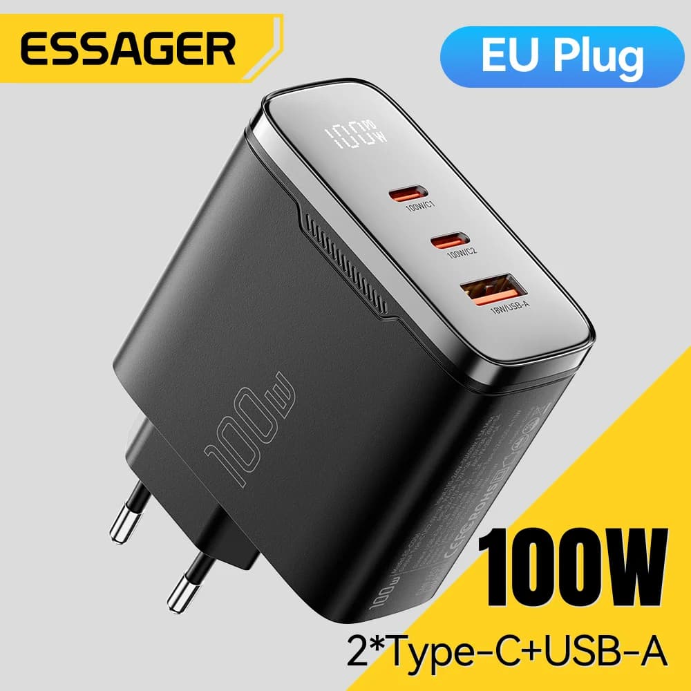 Caricatore USB-C GaN 100W con Display Digitale