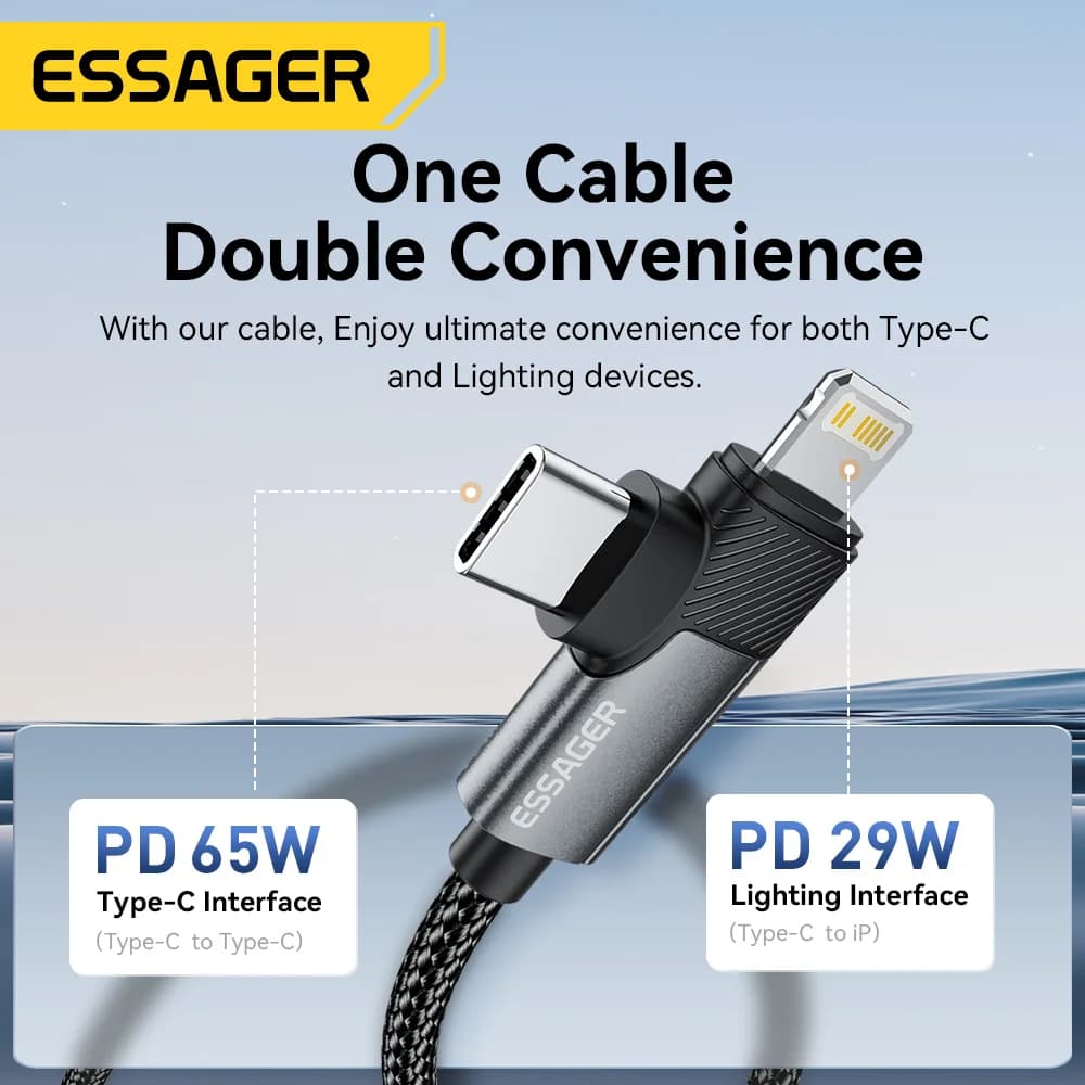 Cavo USB-C a Lightning 2-in-1 da 65W