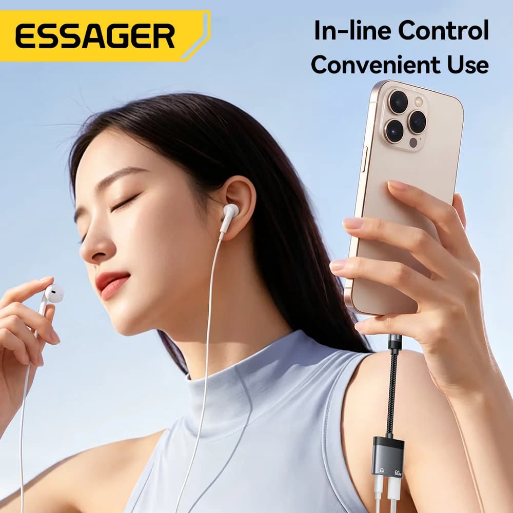 Splitter Audio USB-C e Ricarica PD 60W 2-in-1