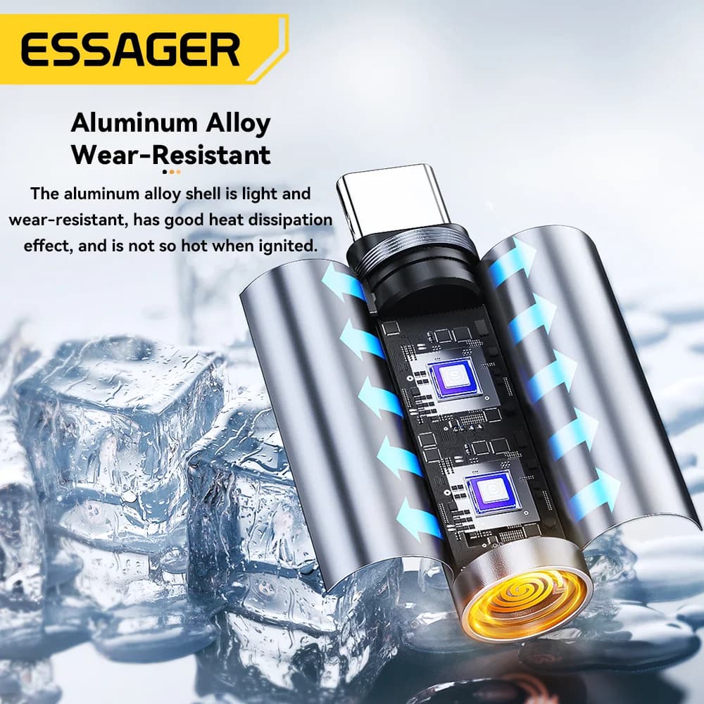 Mini Accendino USB-C con Filamento al Tungsteno