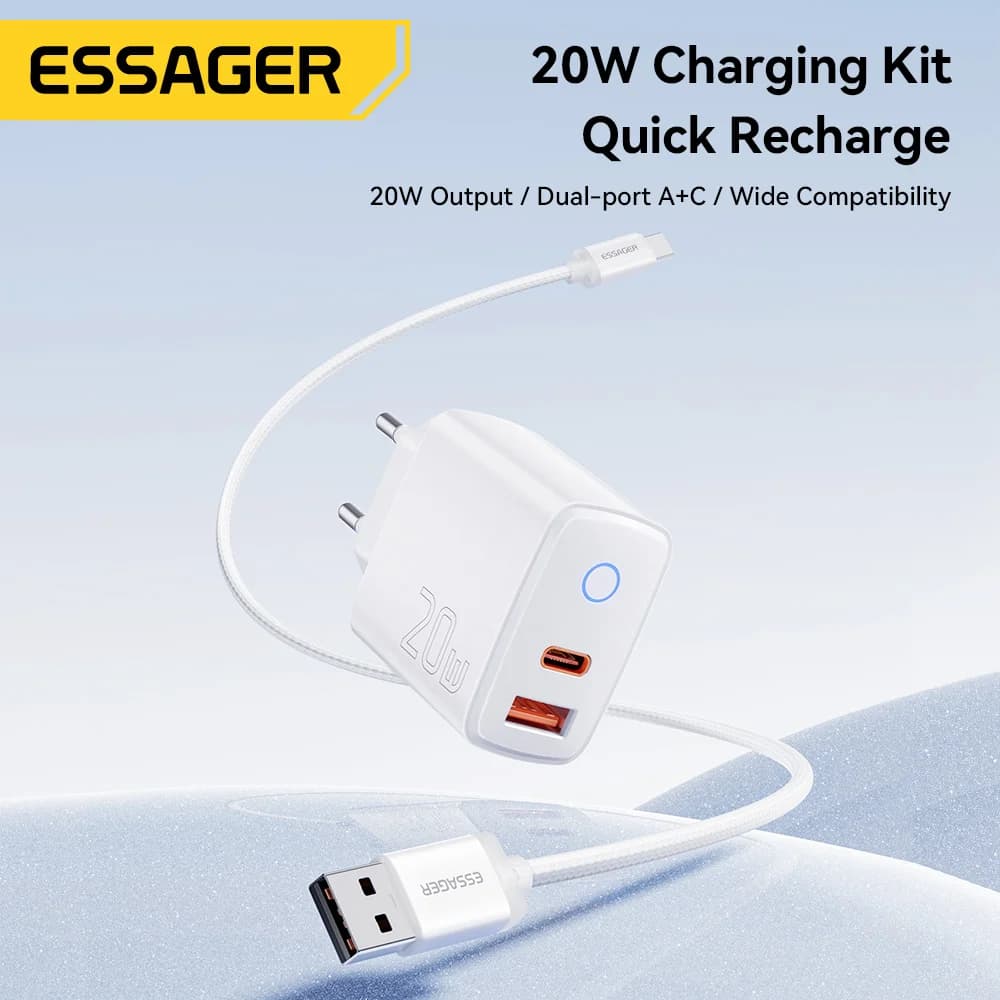 Set Caricatore Rapido USB-C PD 20W