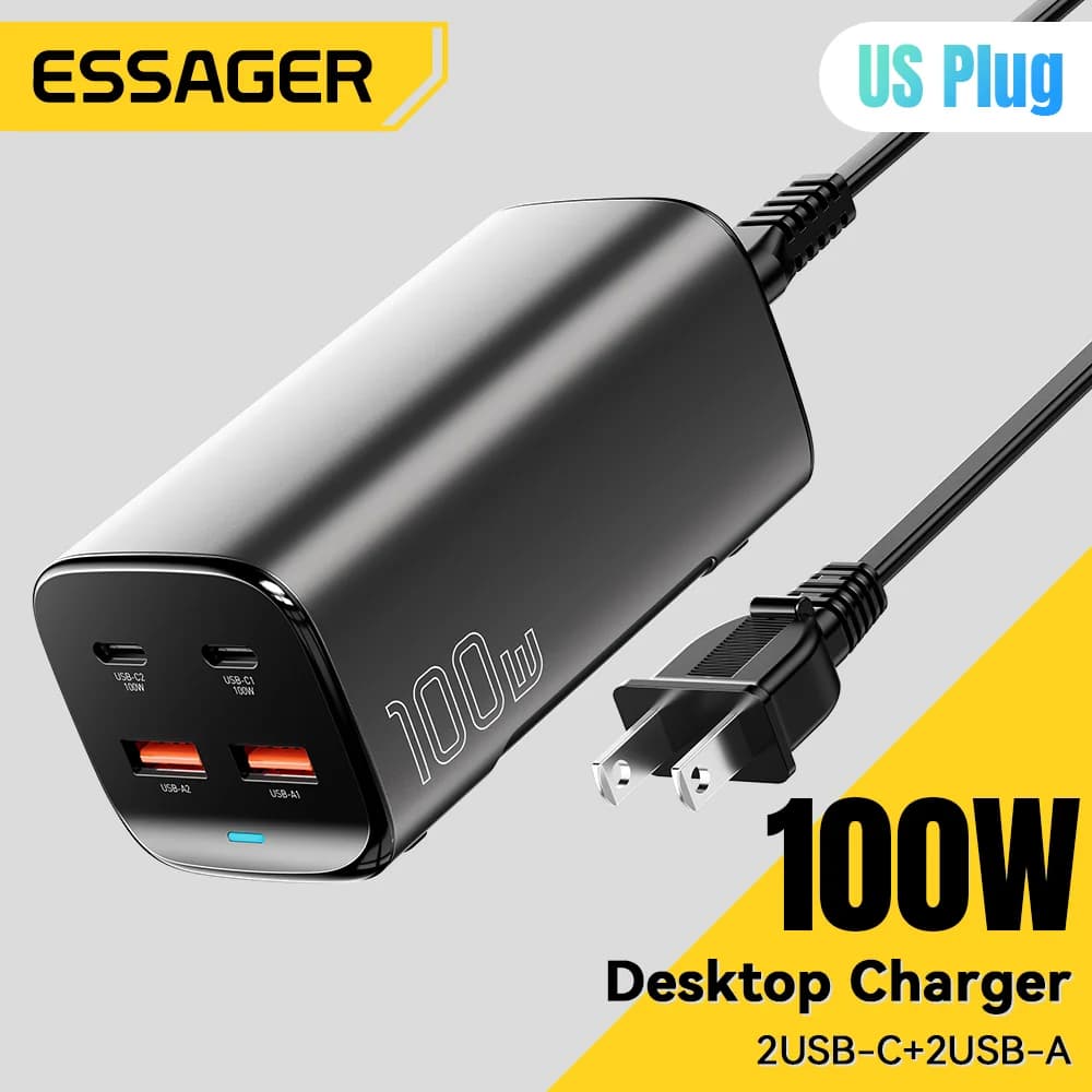 Caricatore da Tavolo GaN 100W 4-in-1 per Laptop
