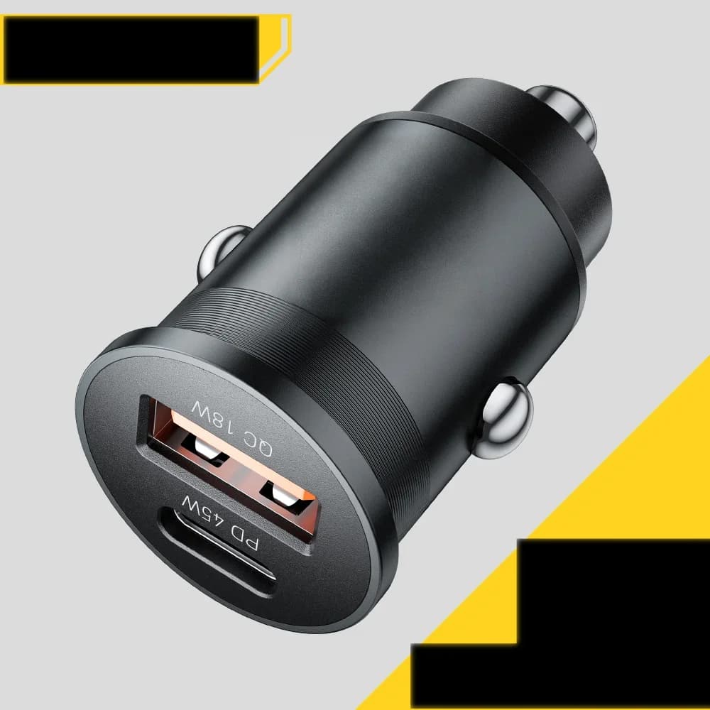 Caricatore Auto Mini USB-C 45W, QC 3.0