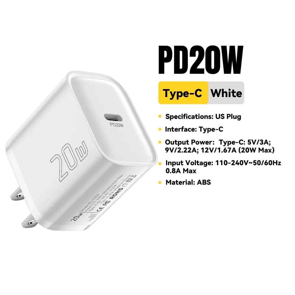 Caricatore da Parete Mini USB-C PD da 20W