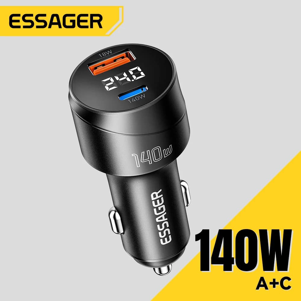 Caricabatterie auto USB-C da 140W con ricarica rapida PD 3.1