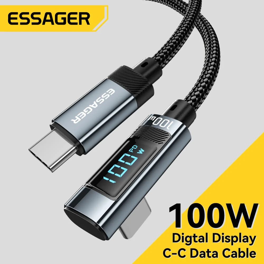 Cavo USB Type-C a USB-C da 100W con Display LED a 90°