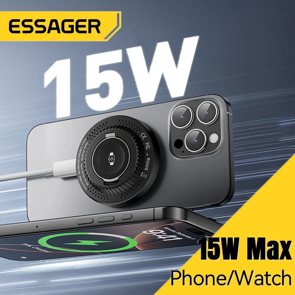 Caricabatterie Wireless Magnetico 2-in-1 da 15W con Stand